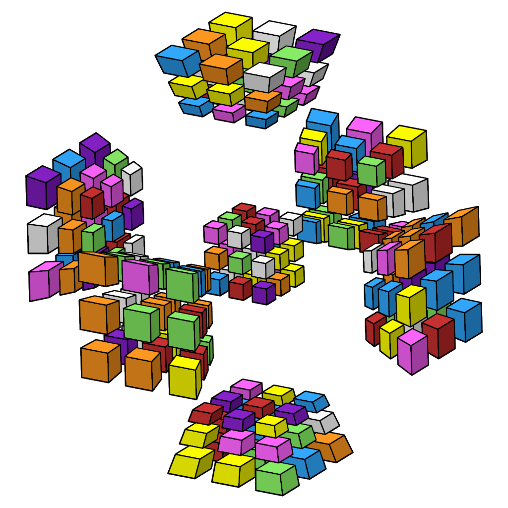 4D Rubik's cube, scrambled