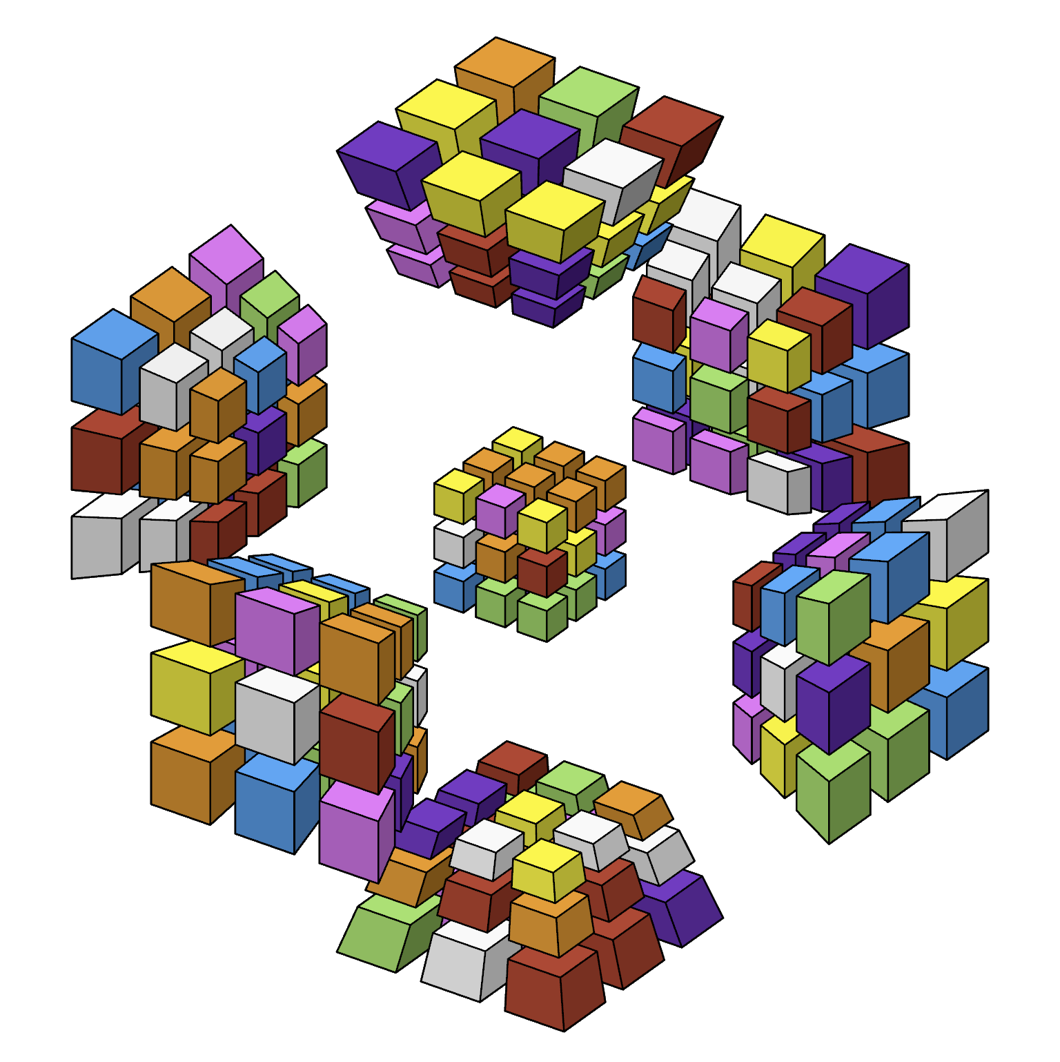 4D Rubik's cube, scrambled